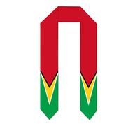 WanwEN Guyana Guyanese Flag Graduation Shawls Sash Stole International Study Soccer Fans Cheers Adult Unisex