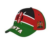 WanwEN Kenya Flag Kenyans Outdoor Sport Baseball Cap Patriotic Hat Adjustable for Men Women Black