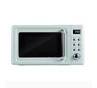 WANWEN Nostalgia Classic Retro 700W Countertop Microwave Oven with LED Display, 6 Cooking Settings, Countertop Microwave, Compact, Rotary Control, Little Surprise Green