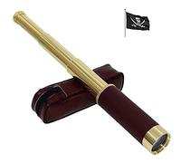WANWEN Pirate Brass Telescope,25X30 Zoomable Marine Spyglass,Collapsible Handheld Monocular Scope With Day Night Version For Kids,Gifts,Travel, Hiking, Hunting,Pirate Navigation little surprise