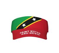 WANWEN Saint Kitts and Nevis Flag Visor Hats for Adult Sun Visors Hat Cool Golf Sports Tennis Beach Caps Black