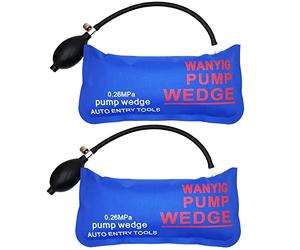 WANYI 2PCS Air Wedge Up Bag Inflatable Pump Wedge Airbag Air Wedge Pump Alignment Tool for Door Window Installation and Auto Repair (Big Rectangle)