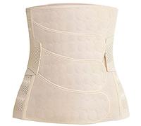 WANYI 4-Patch Postpartum Belly Wrap C-Section Recovery Belt Post Partum Women Belly Belt Support Recovery Belly/Waist/Pelvis Belts for Normal Birth/Caesarean Section Postnatal Shapewear（Beige-M）