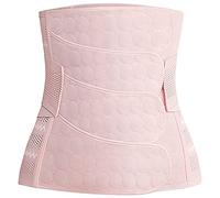 WANYI 4-Patch Postpartum Belly Wrap C-Section Recovery Belt Post Partum Women Belly Belt Support Recovery Belly/Waist/Pelvis Belts for Normal Birth/Caesarean Section Postnatal Shapewear（Pink-M）