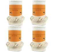 WANYI 4 pcs Wicks for Kerosene Stove Indoor Outdoor Replacement Wick for Petroleum Stove Petroleum Heater Wicks with Fiberglass Round Cotton Easy to Burn(65mm)