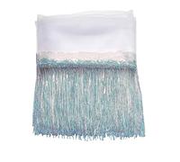 WANYI 5 Yard 20CM Wide Sequins Tassel Trim Metallic Fringe Trimming with Leaf Shape Embellishment for DIY Sewing, Wedding Dresses, Jacket, Hats, Bags, Home Decor (Phantom)