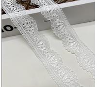 WANYI 5 Yards 3 cm Lace Ribbon White Lace Trim Elasticity Lace Fabric Sold by the Metre Borders and Ribbons for Sewing Elastane Lace Vintage Lace Border for DIY Underwear Craft Gift Ribbon (White)