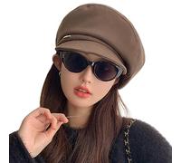 WANYI Beret Hat Women Classic Ladies French Beret Retro Newsboy Baker Boy Hat Women's Flat Caps with Visor for Spring/Autumn/Winter (Coffee)