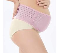 WANYI Breathable Pregnancy Support Belt Adjustable Belly Band Maternity Support Belt Relieve Lower Back, Pelvic and Hip Pain for 2 in 1 Pre- and Post-natal(Pink,L)