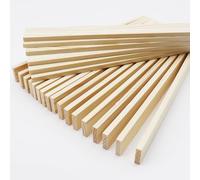 WANYI Pack of 50 Wooden Slats, Wooden Sticks DIY Wooden Slats 200 x 20 x 5 mm Square Wood for Crafts Projects