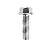 Wanyifa Grade 5 Titanium M10x35mm Hex Flange Bolt, 1.25 Pitch, 1 Piece