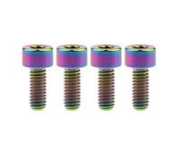 Wanyifa Titanium Cap Allen Socket Head Bolts M4 10 12 15mm Screw Pack of 4 (M4x10mm, Multicolored)