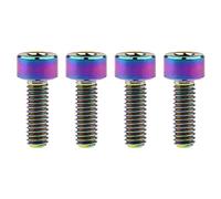Wanyifa Titanium Cap Allen Socket Head Bolts M4 10 12 15mm Screw Pack of 4 (M4x15mm, Multicolored)
