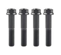 Wanyifa Titanium Hex Small Flange Head Bolt M8 (M8x40mm, Black)