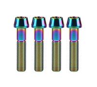 Wanyifa Titanium M10x20 25 30 35 40 45 50 55 60 70 80 100 Ptich 1.25 1.5mm Hex Allen Socket Head Bolt Screws Pack of 4 (M10x45mm Pitch 1.25mm, Ranibow)