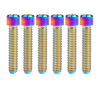 Wanyifa Titanium M4 10 13.5 15 20 25mm for Bicycle Derailleur Front Derailleur and Rear Derailleur Bolt Pack of 6 (M4x20mm, Multicolored)