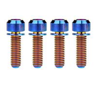 Wanyifa Titanium M6 16 18 20 30 35mm Allen Hex Bolts with Washers Screw Pack for 4 (M6x20mm, Burnt Blue)