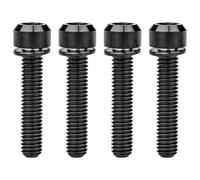Wanyifa Titanium M6 16 18 20 30 35mm Allen Hex Bolts with Washers Screw Pack for 4 (M6x30mm, Black)