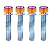 Wanyifa Titanium M6 16 18 20 30 35mm Allen Hex Bolts with Washers Screw Pack for 4 (M6x30mm, Rainbow)