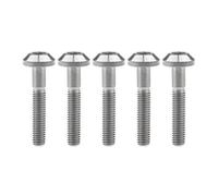 Wanyifa Titanium M6 x15 20 25 30 35mm Bolt Screw for Bicycle Motorcycle Disk Brake Bolt pack of 5 (M6x35mm, Normal Titanium)