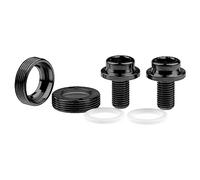Wanyifa Titanium M8x15mm Bicycle Crank Arm Fixing Bolt with Cap for Square Taper Bottom Bracket Screws Pack of 2 (Black)