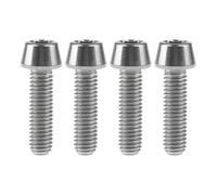 Wanyifa Titanium Ti Bolt M5x9 16 18 20 25 30 35 40 45 50 55 60mm Tapered Head Screws pack of 4 (M5x18mm, Normal Titanium)