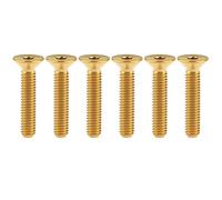 Wanyifa Titanium Ti M4x8 10 15 20 mm Countersunk Flat Head Hex Socket Cap Screw Bolt Pack of 6 (M4x20mm, Gold)
