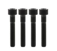 Wanyifa Titanium Ti M5 x 10 12 15 18 20 25 30 35 40 45 50 55 60mm Bicycle Allen Hex Socket Head Screw Pack of 4 (M5x30mm, Black)