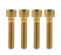 Wanyifa Titanium Ti M6x10 15 18 20 25 30 35 40 45 50 55 60 65mm Socket Allen Hex Bolt Pack of 4 (M6x30mm, Gold)