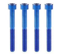 Wanyifa Titanium Ti M6x10 15 18 20 25 30 35 40 45 50 55 60 65mm Socket Allen Hex Bolt Pack of 4 (M6x60mm, Blue)