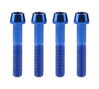 Wanyifa Titanium Ti M8 x15 20 25 30 35 40 45 50 60 70mm 1.25mm Pitch Hex Allen Socket Head Bolt Screws Pack of 4 (Taper Head M8x45mm, Blue)