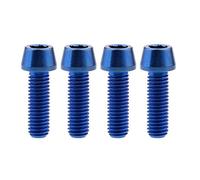 Wanyifa Titanium Ti M8 x15 20 25 30 35 40 45 50 60m 1.25mm Pitch Hex Allen Socket Head Bolt Screws Pack of 4 (Taper Head M8x25mm, Blue)