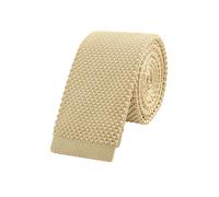 WANYING Men's 5.7 cm Slim Tie Knitted Narrow Ties Knit Neckie Retro Vintage Casual Office Basic - Beige