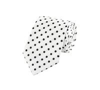 WANYING Men's 8 cm / 3,15in 3.15 Inch Classic Tie with Polka Dots Allover Tie Formal Business Wedding Holidays Everyday Length 148 cm - Polka Dot, White, 8 × 145 cm
