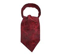 WANYING Men's Retro Ascot Ties Cravat Ties Ascot Neckties Chic for Gentleman - Red Paisley Pattern