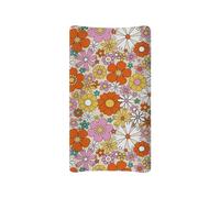 Wanyint Abstract Hippie Floral Print Stretchy Changing Pad Cover,Diaper Table Mat Cover,Breathable & Non-Slip,Ultra Soft Plush Changing Table Covers