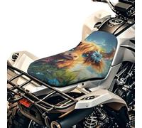 Wanyint All-Weather ATV Seat Cover 25x10 Inch, Waterproof Mud-Proof ATV Decorative Accessories Four Wheeler Seat Cover for Hunting Riding, Fits for Honda/Yamaha/Polaris, Cute Highland Cow