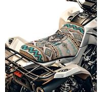 Wanyint ATV Seat Cover 25x10 Inch Waterproof Stretch Fit Durable Heavy Duty ATV Seat Protector for Rough Terrain, Honda TRX250X, Yamaha Grizzly 700, Aztec Wolf Dream Catcher