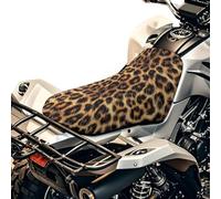 Wanyint ATV Seat Cover Waterproof 25x10 Inch, Universal Tear-Resistant Polyester ATV Seat Protector, Stretch Fit for Honda/Yamaha/Polaris, Easy Install, Brown Leopard Print
