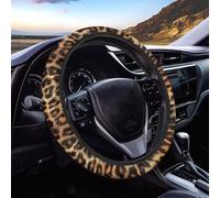 Wanyint Auto Car Steering Wheel Cover Universal 15 Inch Diameter Non-slip and Comfortable for All Seasons, Cheetah Leopard Fur Print