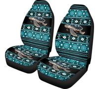 Wanyint Aztec Sea Turtle Teal Car Seat Cover for Front Seat Set of 2, Breathable Front Seat Cover Protection Interior Accessories Universal Fit Most Cars