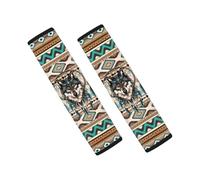 Wanyint Aztec Wolf Dream Catcher Car Seat Belt Pads for Women Men Seat Belt Shoulder Strap Covers Harness Pad Car Accessories Fit Most Cars SUV, 2 Pack
