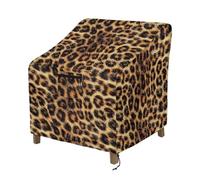 Wanyint Brown Leopard Print Outdoor Chair Covers Waterproof Adirondack Chair Covers Weather-Proof Garden Furniture Protection for Patio Deck Porch Decor, 96x96x92 cm