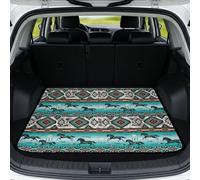 Wanyint Car Boot Mat Universal Size All Season Rear Cargo Mat Heavy Duty Durable Pet Cargo Protector Fits Most Cars, SUVs & Trucks, 29" x 39", Aztec Horse Dream Catcher Blue