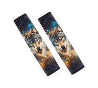 Wanyint Car Seat Belt Pads for Women Men Seat Belt Shoulder Strap Covers Harness Pad Car Accessories Fit Most Cars SUV, 2 Pack, Wolf Galaxy Blue