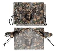 Wanyint Car Window Sunshade for Side Window, Easy Install Rear Window Shade Cover with Magnets, Blocks Heat and UV Rays Sunshade Visor for Pets, Deer Camo Hunting Forest Gray