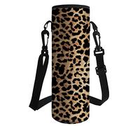 Wanyint Carrier Bag for Women Men Boys Girls - Bottle Pouch Holder - Stainless Steel Glass Plastic Bottles Sleeve - Brown - Neoprene