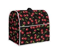 Wanyint Cherry Print Casual Stand Mixer Dust Protection Cover with Top Handle and Pocket Home Kitchen Washable Appliance Covers