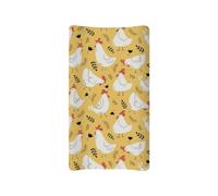 Wanyint Chicken Print Changing Pad Cover for Boys Girls,Stretchy Changing Pad Covers,Breathable, & Washable,Muslin Changing Pad Cover,Changing Pad Sheets Neutral