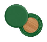 Wanyint Dark Green Print Stool Covers Round 2 Pack Stretch Bar Stool Saddle Padded Seat Covers Washable Stool Cushion Slipcovers for 14-16 Inch Chair